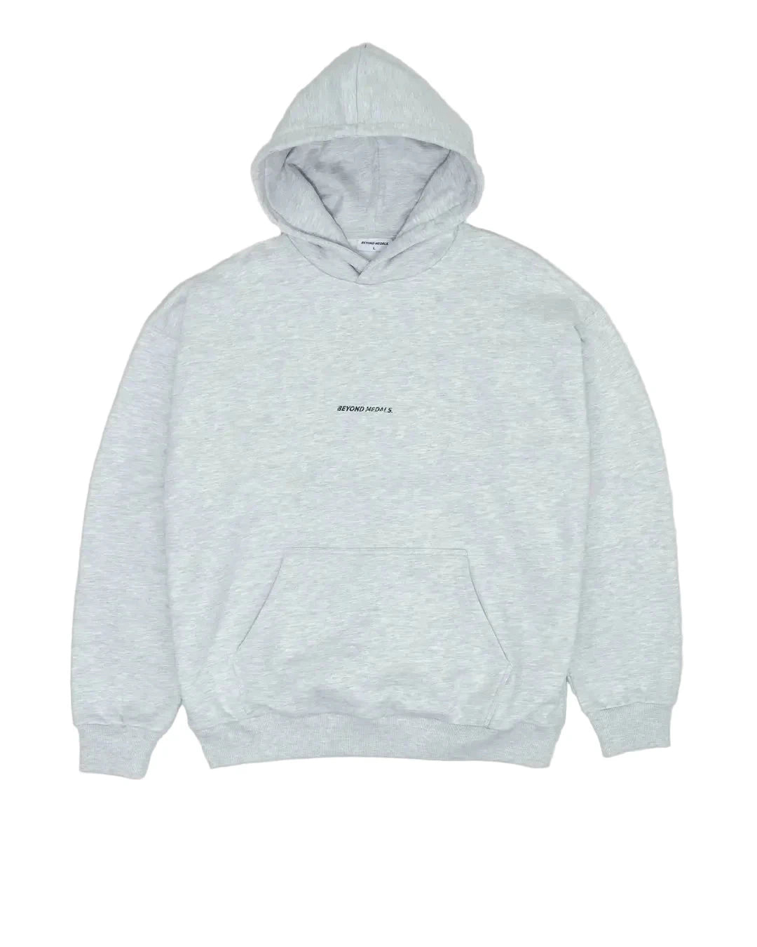 BEYOND MEDALS Distressed Logo Hoodie Grey Mel Men's Pullover Hoodies Beyond Medals 
