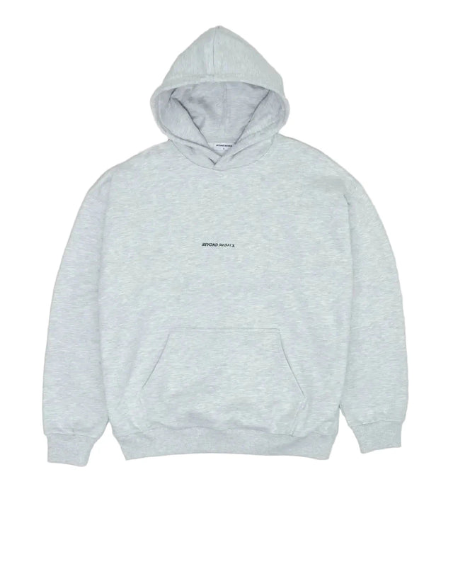 BEYOND MEDALS Distressed Logo Hoodie Grey Mel Men's Pullover Hoodies Beyond Medals 