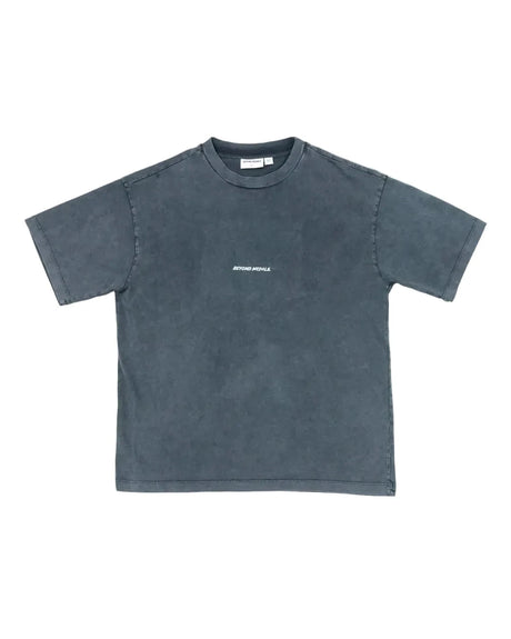 BEYOND MEDALS Distressed Logo T-Shirt Black Men's Short Sleeve T-Shirts Beyond Medals 