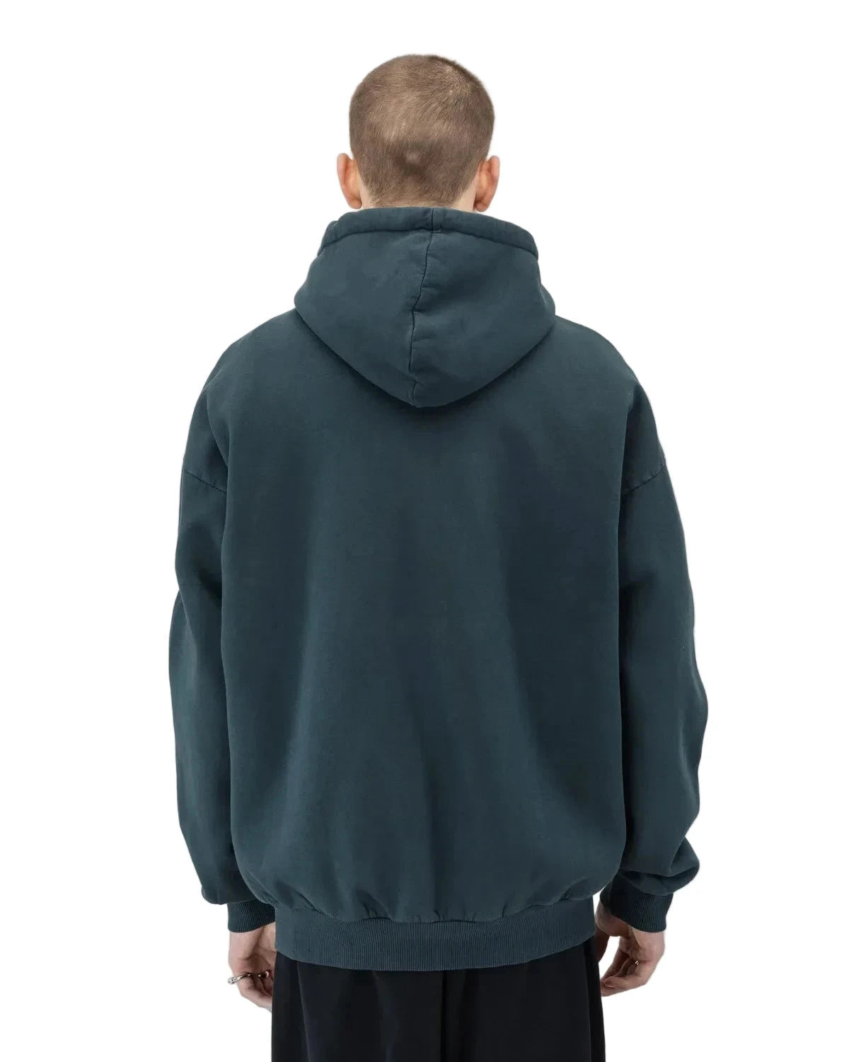 BEYOND MEDALS Reverse Logo Zip Hoodie D.Blue Men's Zip Hoodies Beyond Medals 