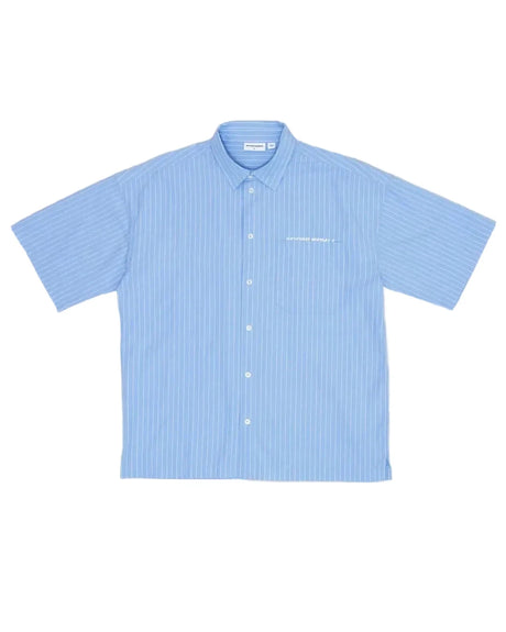 BEYOND MEDALS Short Sleeve Shirt L.Blue Men's Short Sleeve Button Up Shirts Beyond Medals 