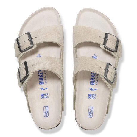 BIRKENSTOCK Women's Arizona Soft Footbed Sandals Oyster Tonal Women's Sandals Birkenstock 