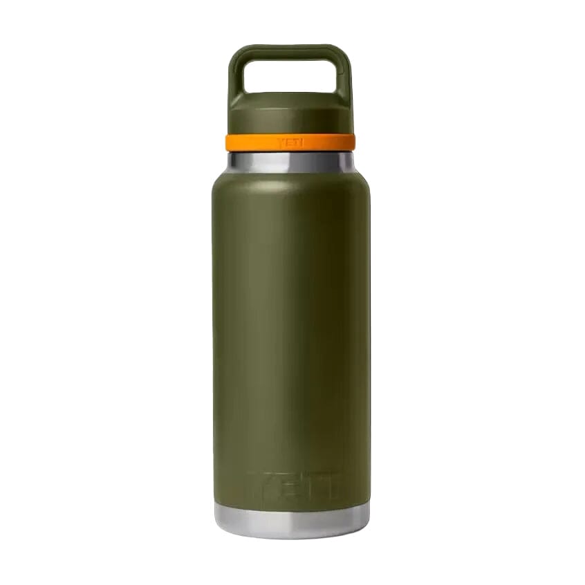 YETI Rambler 1 L Bottle With Colour-Matched Chug Cap Olive/King Crab Orange Drinkware Yeti 