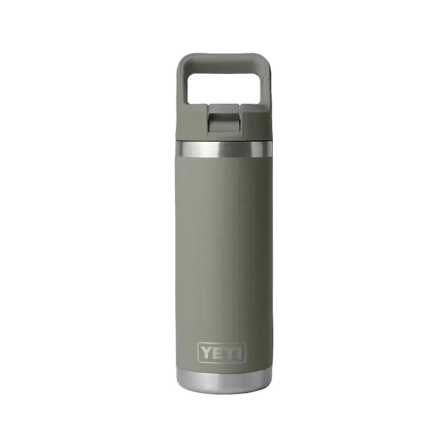 YETI Rambler 532 ML Water Bottle With Colour-Matched Straw Cap Pampa Green Drinkware Yeti 