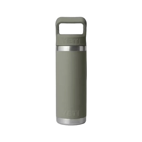 YETI Rambler 532 ML Water Bottle With Colour-Matched Straw Cap Pampa Green Drinkware Yeti 