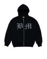 BEYOND MEDALS Stone Zip Hoodie Black Men's Zip Hoodies Beyond Medals 