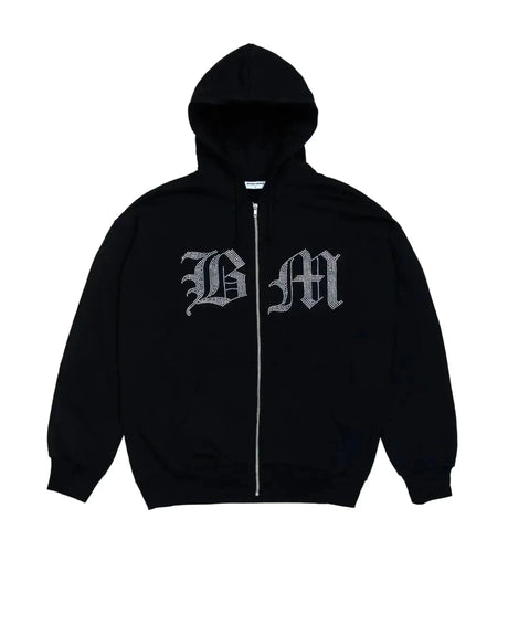 BEYOND MEDALS Stone Zip Hoodie Black Men's Zip Hoodies Beyond Medals 