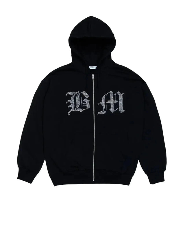 BEYOND MEDALS Stone Zip Hoodie Black Men's Zip Hoodies Beyond Medals 
