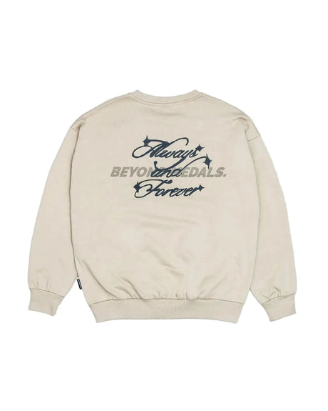 BEYOND MEDALS Forever Crewneck Beige Men's Crewnecks Beyond Medals 