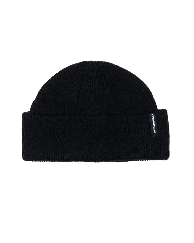 BEYOND MEDALS Base Beanie Black Men's Beanies Beyond Medals 