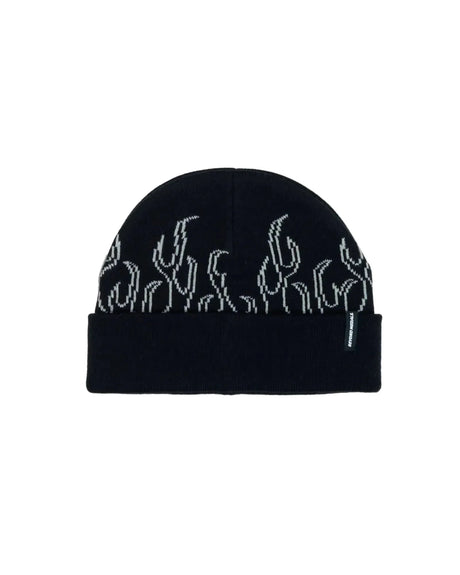 BEYOND MEDALS 00s Flame Beanie Black Men's Beanies Beyond Medals 
