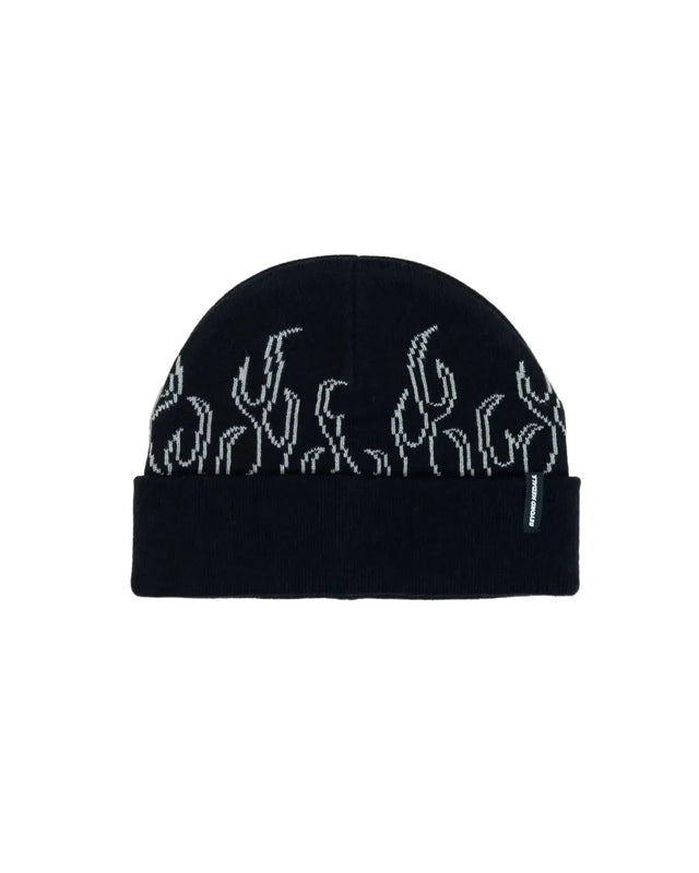 BEYOND MEDALS 00s Flame Beanie Black Men's Beanies Beyond Medals 
