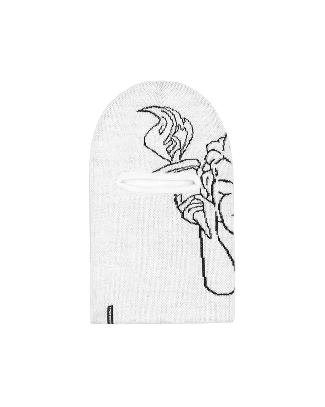 BEYOND MEDALS Jacquard Knit Angel Balaclava White Winter Face Masks Beyond Medals 