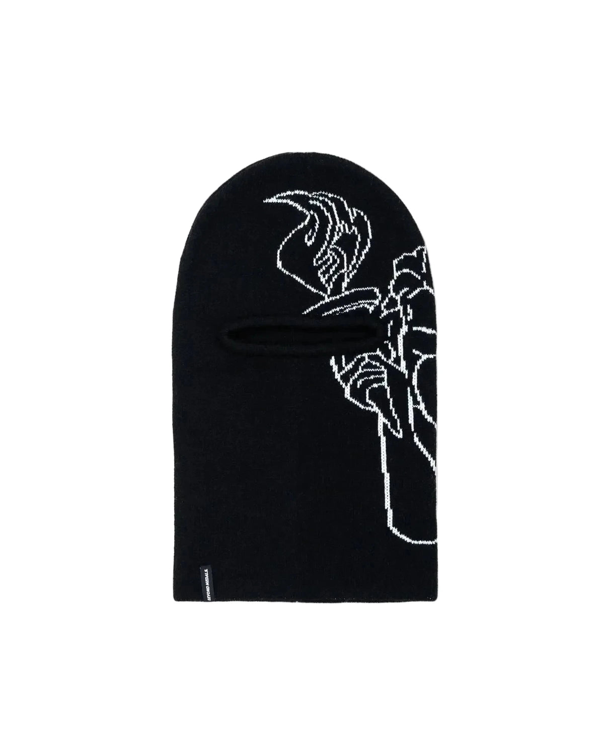 BEYOND MEDALS Jacquard Knit Angel Balaclava Black Winter Face Masks Beyond Medals 