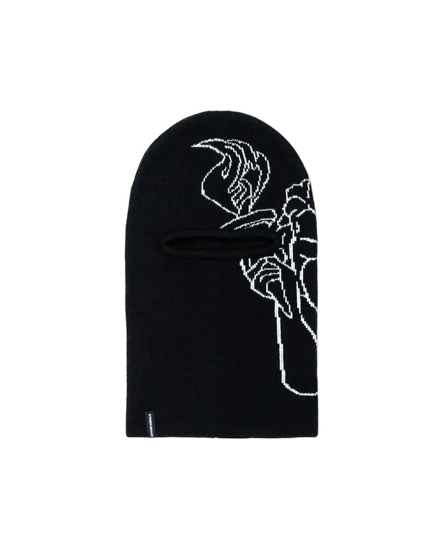 BEYOND MEDALS Jacquard Knit Angel Balaclava Black Winter Face Masks Beyond Medals 