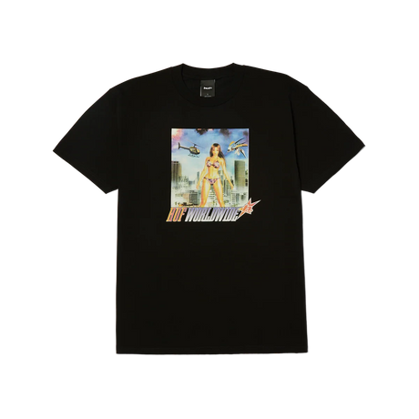 HUF In The Skies T-Shirt Black Men's Short Sleeve T-Shirts Huf 