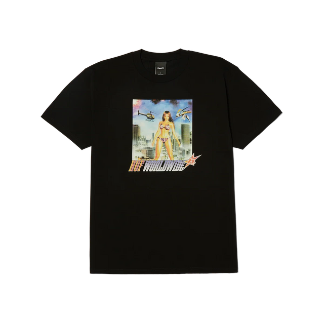 HUF In The Skies T-Shirt Black Men's Short Sleeve T-Shirts Huf 