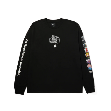 HUF X KODAK Inner Vision Long Sleeve T-Shirt Black Men's Long Sleeve T-Shirts Huf 
