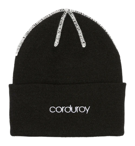 CORDUROY Inside Out Beanie Black Men's Beanies Corduroy 