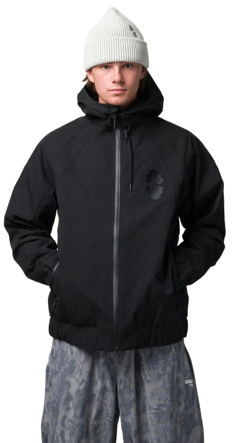 SOUVENIR Insulated Track Snow Jacket Black 2027 Men's Snow Jackets Souvenir 