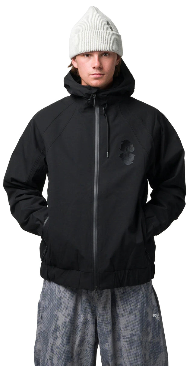 SOUVENIR Insulated Track Snow Jacket Black 2027 Men's Snow Jackets Souvenir 