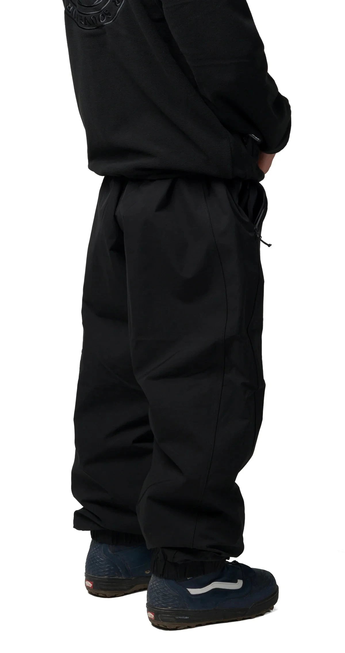 SOUVENIR Insulated Track Snow Pants Black 2027 Men's Snow Pants Souvenir 