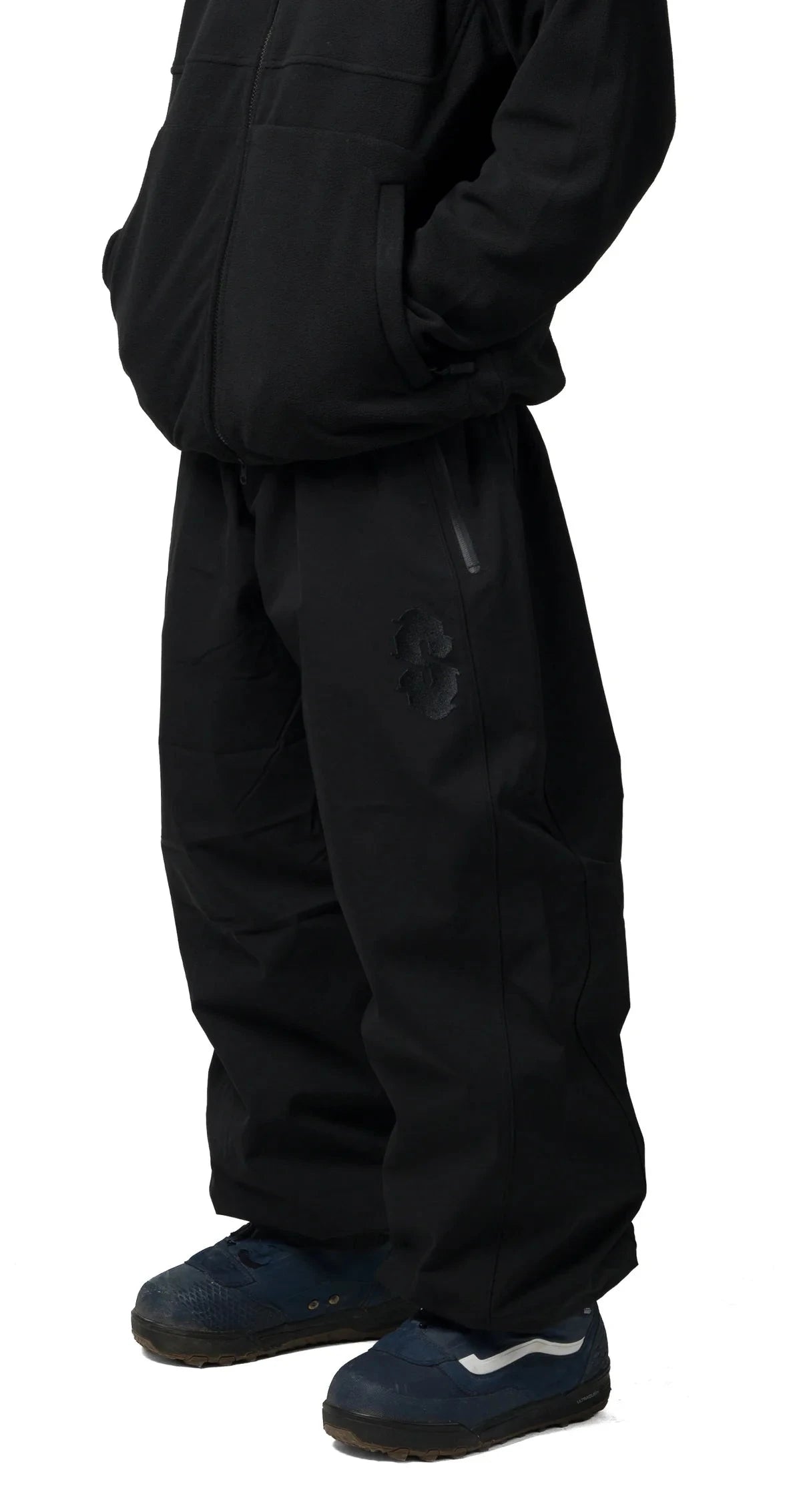 SOUVENIR Insulated Track Snow Pants Black 2027 Men's Snow Pants Souvenir 