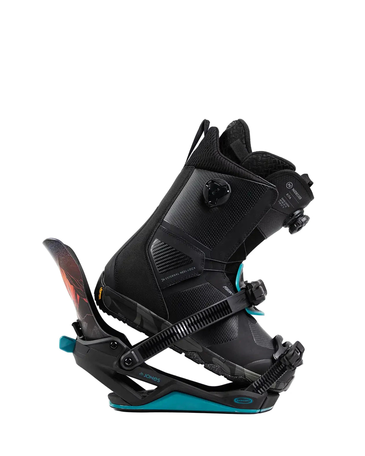 JONES Mercury FASE Snowboard Bindings Blue Art 2026 Men's Snowboard Bindings Jones Snowboards 