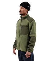 JONES Base Camp Fleece Jacket Moss Green Men's Street Jackets Jones Snowboards 