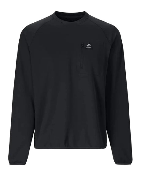 JONES Flagship Grid Fleece Crew Black Men's Base Layers Jones Snowboards 