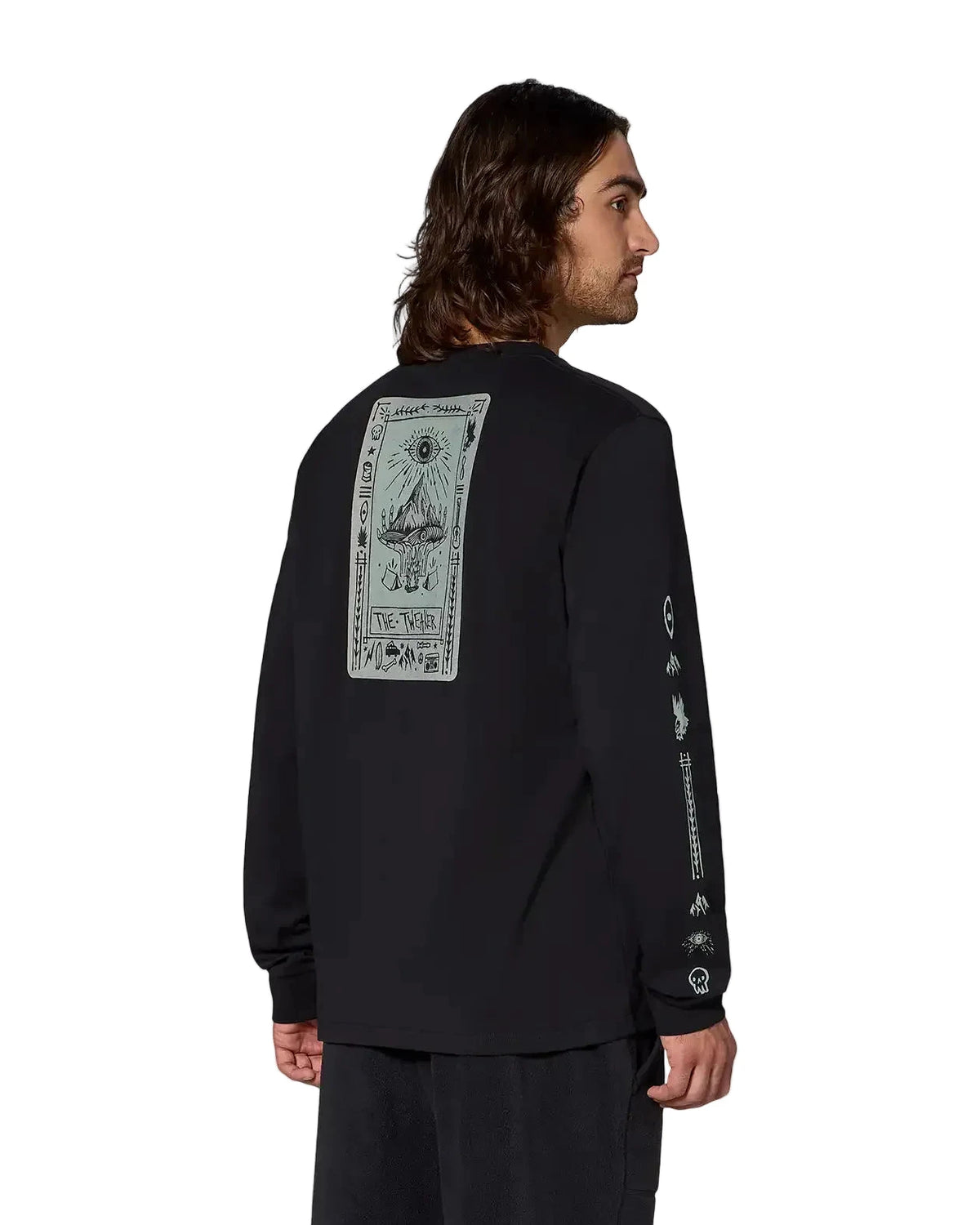 JONES Tweaker Organic Cotton Long Sleeve T-Shirt Black Men's Long Sleeve T-Shirts Jones Snowboards 