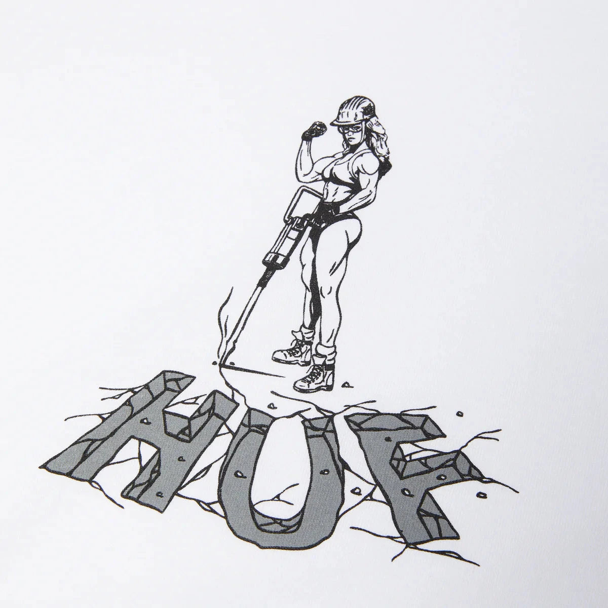 HUF Jacked T-Shirt White Men's Short Sleeve T-Shirts Huf 