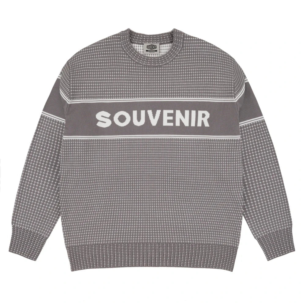 SOUVENIR Jacquard Sweater Cool Grey Men's Sweaters Souvenir 