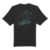 ADIDAS Shmoofoil Gonz Speedy T-Shirt Black/Preloved Teal Men's Short Sleeve T-Shirts Adidas 