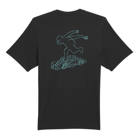 ADIDAS Shmoofoil Gonz Speedy T-Shirt Black/Preloved Teal Men's Short Sleeve T-Shirts Adidas 