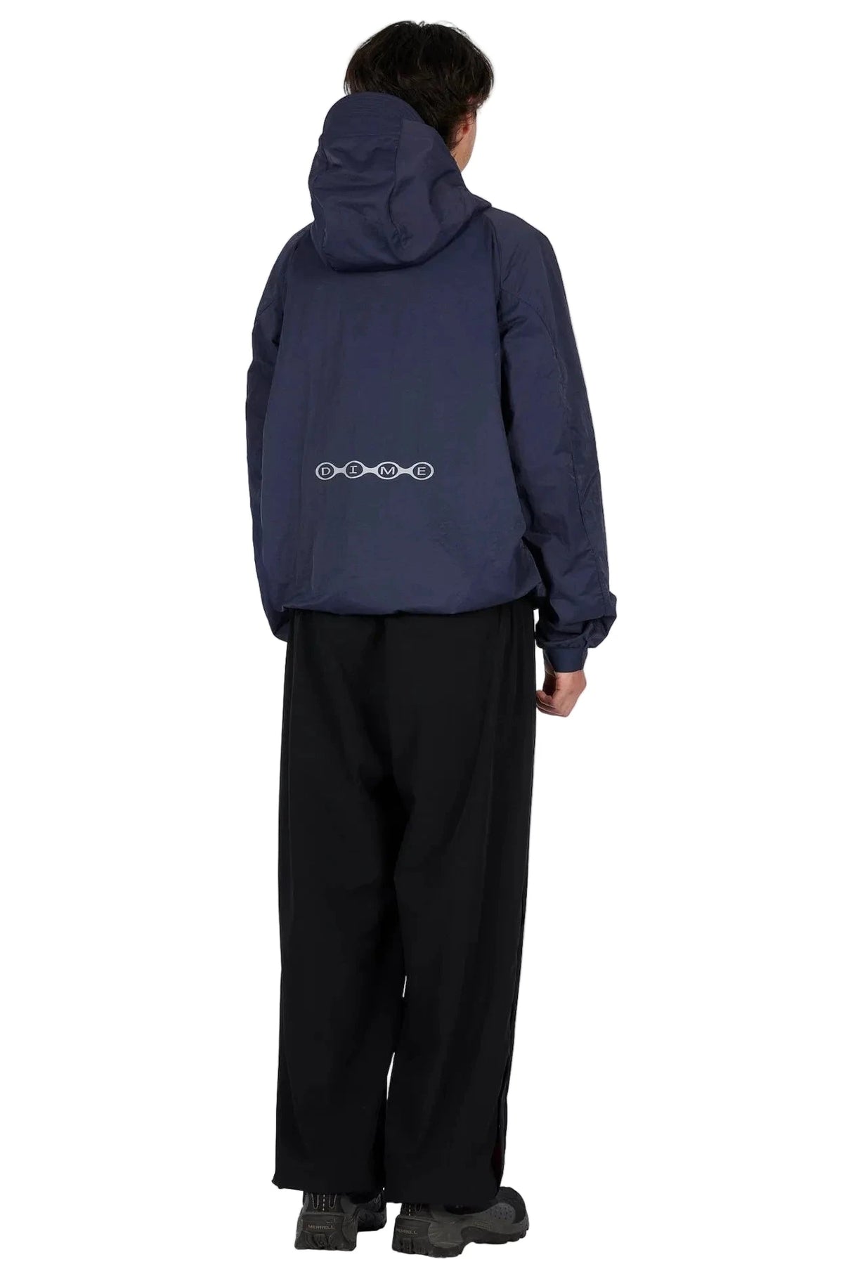 DIME Crinkled Tech Windbreaker Jacket Dark Navy Men's Street Jackets Dime MTL 