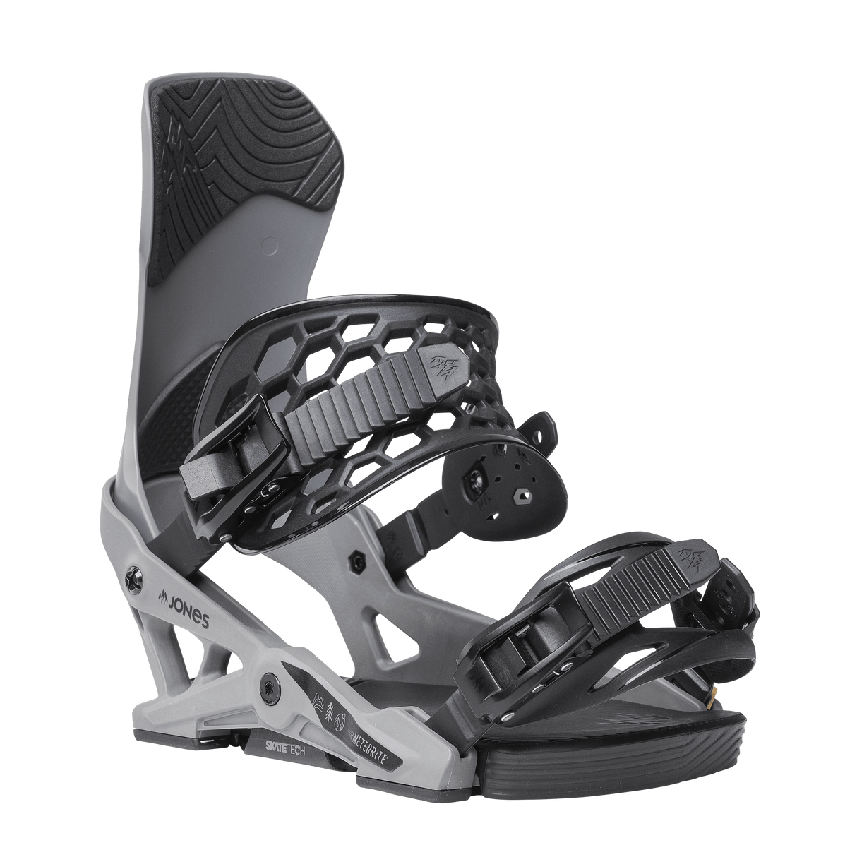JONES Meteorite Snowboard Bindings Grey 2025 Men's Snowboard Bindings Jones Snowboards 