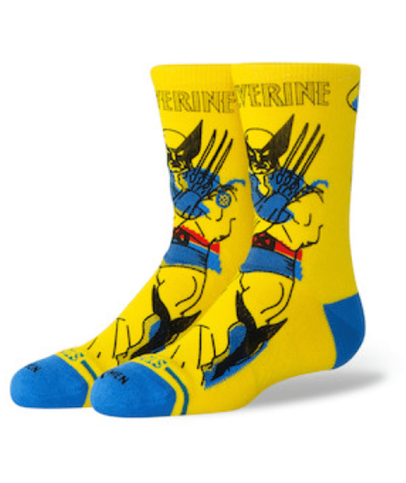STANCE Kids Marvel x Stance Wolverine Crew Socks Yellow Youth Socks Stance 
