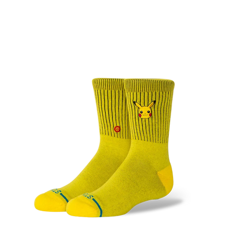 STANCE Kids Pokemon x Stance Pikachu Crew Socks Yellow Youth Socks Stance 