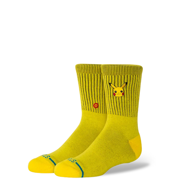 STANCE Kids Pokemon x Stance Pikachu Crew Socks Yellow Youth Socks Stance 