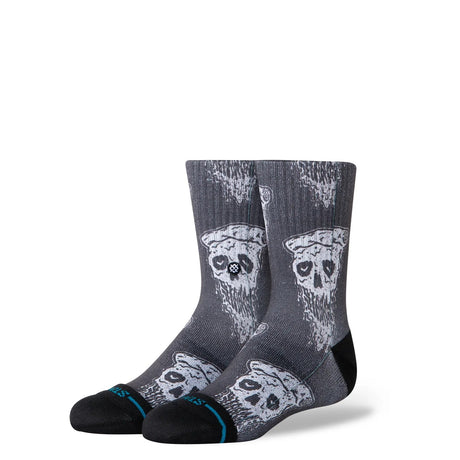 STANCE Kids Pizza Face Crew Socks Black Youth Socks Stance 