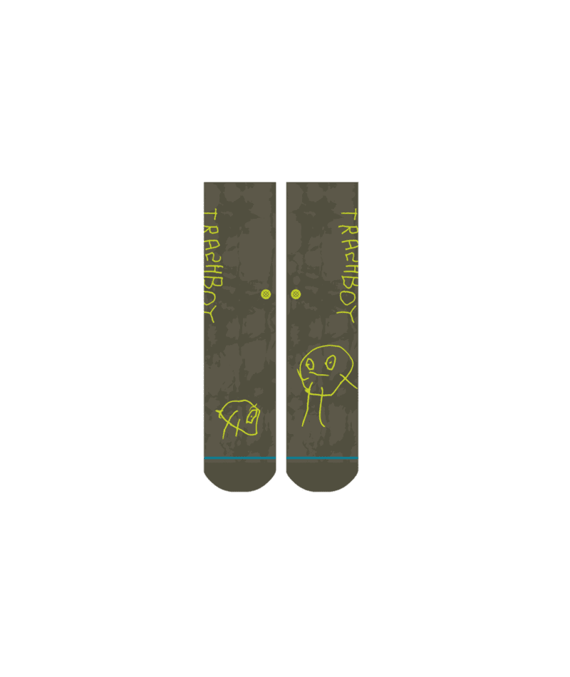 STANCE Kids Trashboy Socks Green Youth Socks Stance 