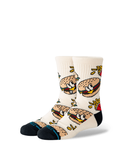 STANCE Kids Combo Meal Crew Socks Tan Youth Socks Stance 