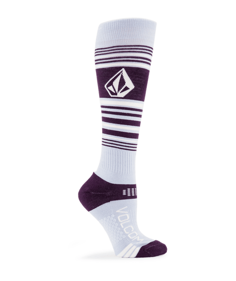 VOLCOM Women's Tundra Tech Snow Socks Lilac Ash Women's Snowboard Socks Volcom 