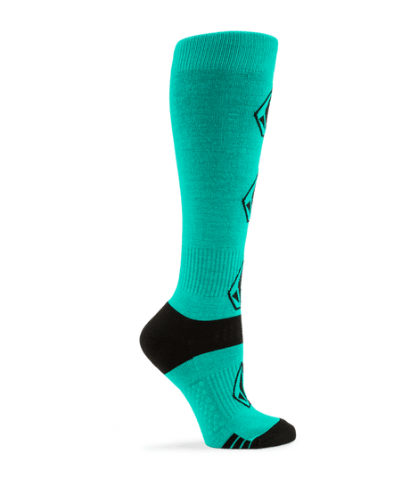VOLCOM Women's Sherwood Snow Socks Vibrant Green Women's Snowboard Socks Volcom 