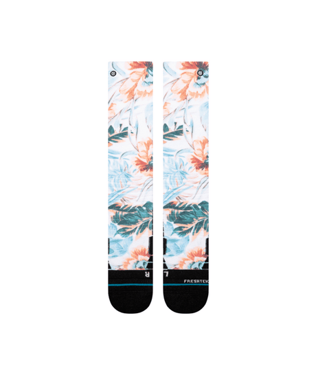 STANCE Kids Flowerful Snow Socks White Youth Snowboard Socks Stance 