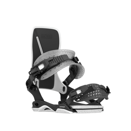 ROME Katana AsymWrap Snowboard Bindings Black/White 2026 Men's Snowboard Bindings Rome 