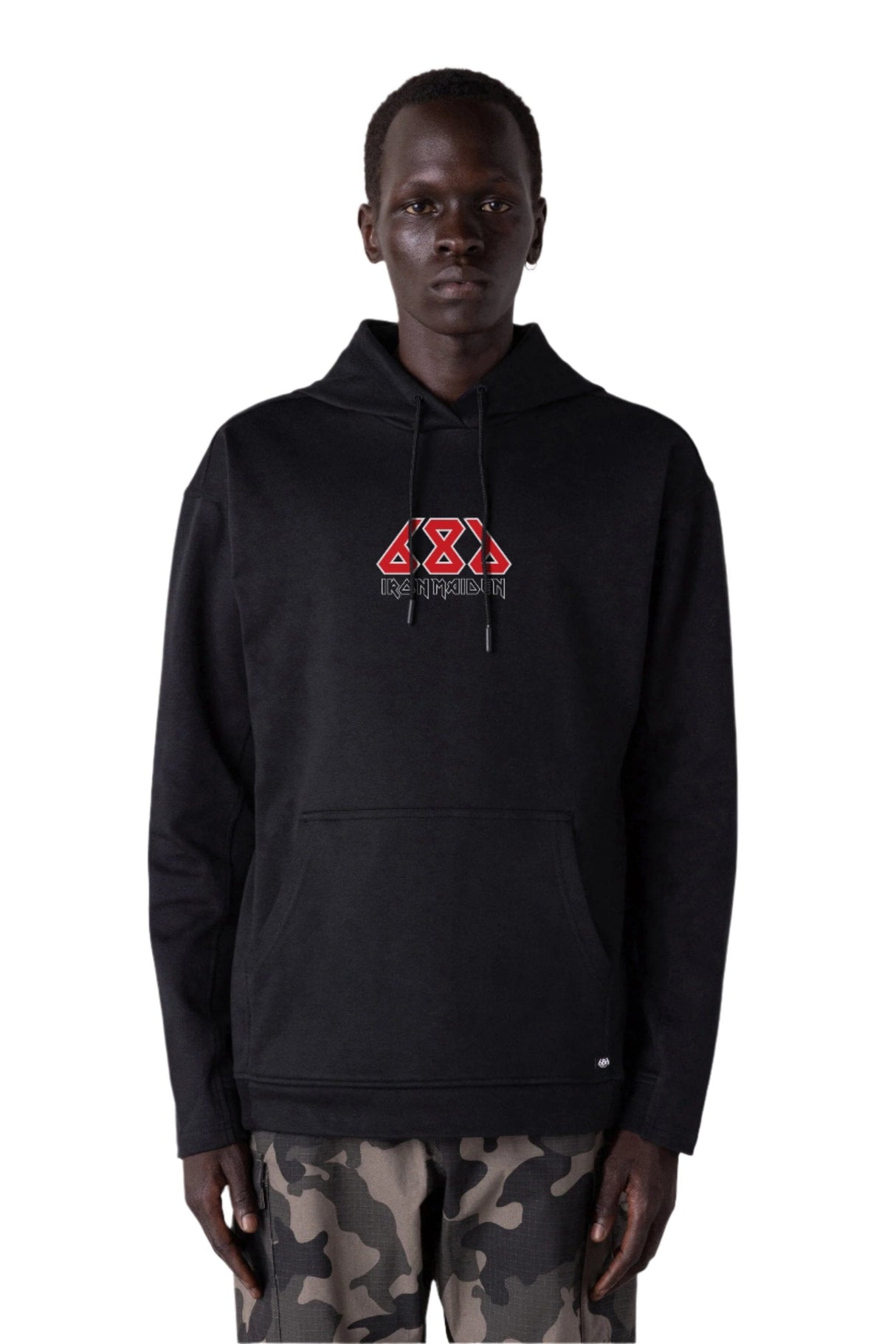 686 Everywhere Performance Double Knit Pullover Hoodie Iron Maiden Eddies Black Men's Pullover Hoodies 686 