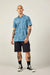 686 Nomad Perforated Button Down Shirt Palm Blue Men's Short Sleeve Button Up Shirts 686 