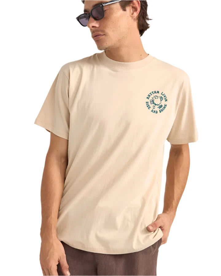 RHYTHM Shine T-Shirt Moonrock Men's Short Sleeve T-Shirts Rhythm 